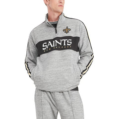 New Orleans Saints Tommy Hilfiger Mario Quarter-Zip Jacket - Heathered Gray for sale