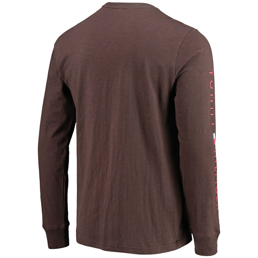 Cleveland Browns Tommy Hilfiger Peter Long Sleeve T-Shirt - Brown on sale
