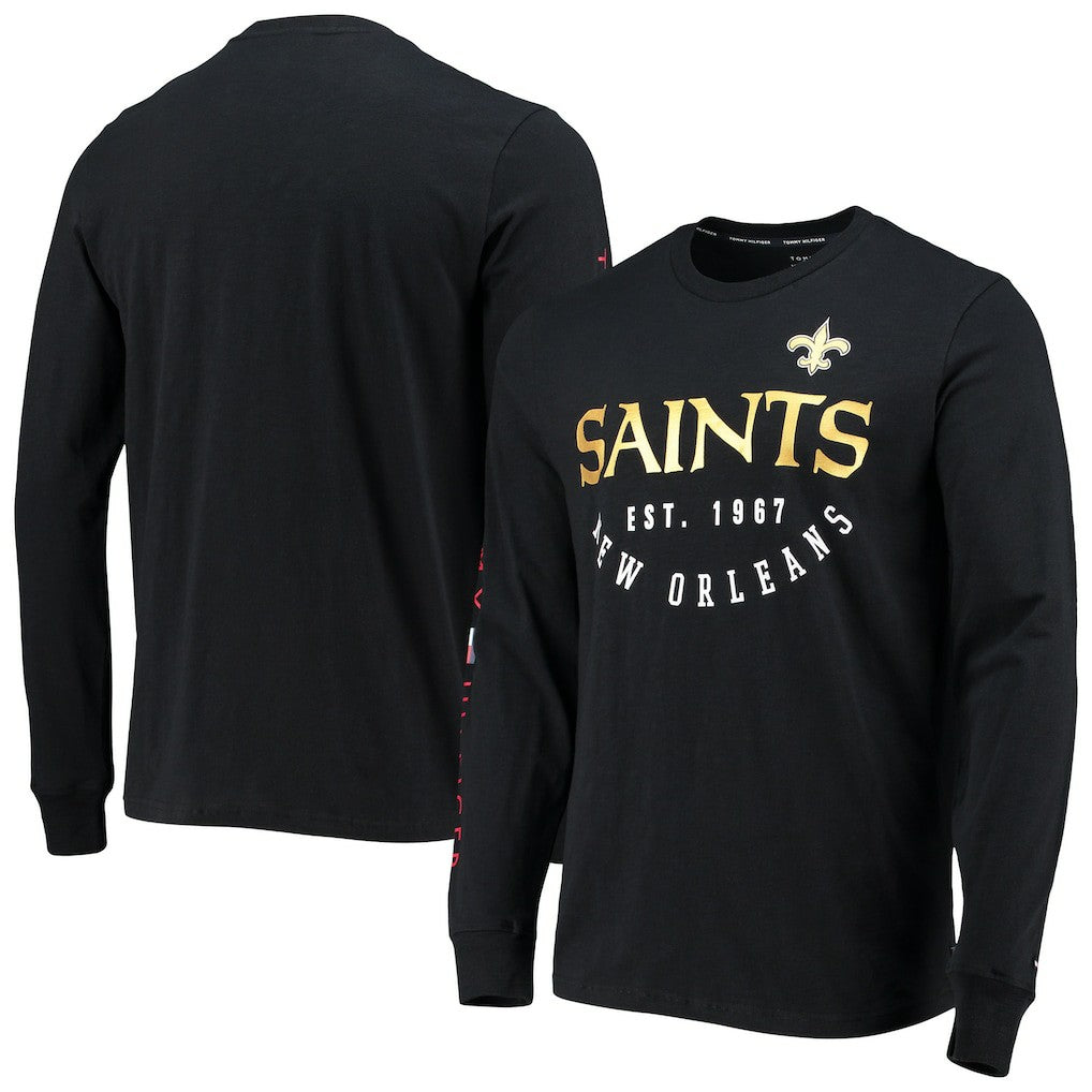 New Orleans Saints Tommy Hilfiger Peter Long Sleeve T-Shirt - Black sale