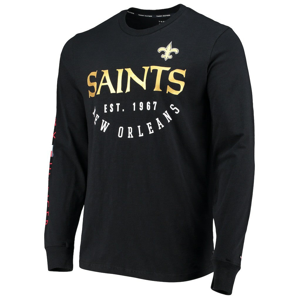 New Orleans Saints Tommy Hilfiger Peter Long Sleeve T-Shirt - Black sale