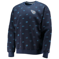 Tennessee Titans Tommy Hilfiger Reid Graphic Pullover Sweatshirt - Navy for sale