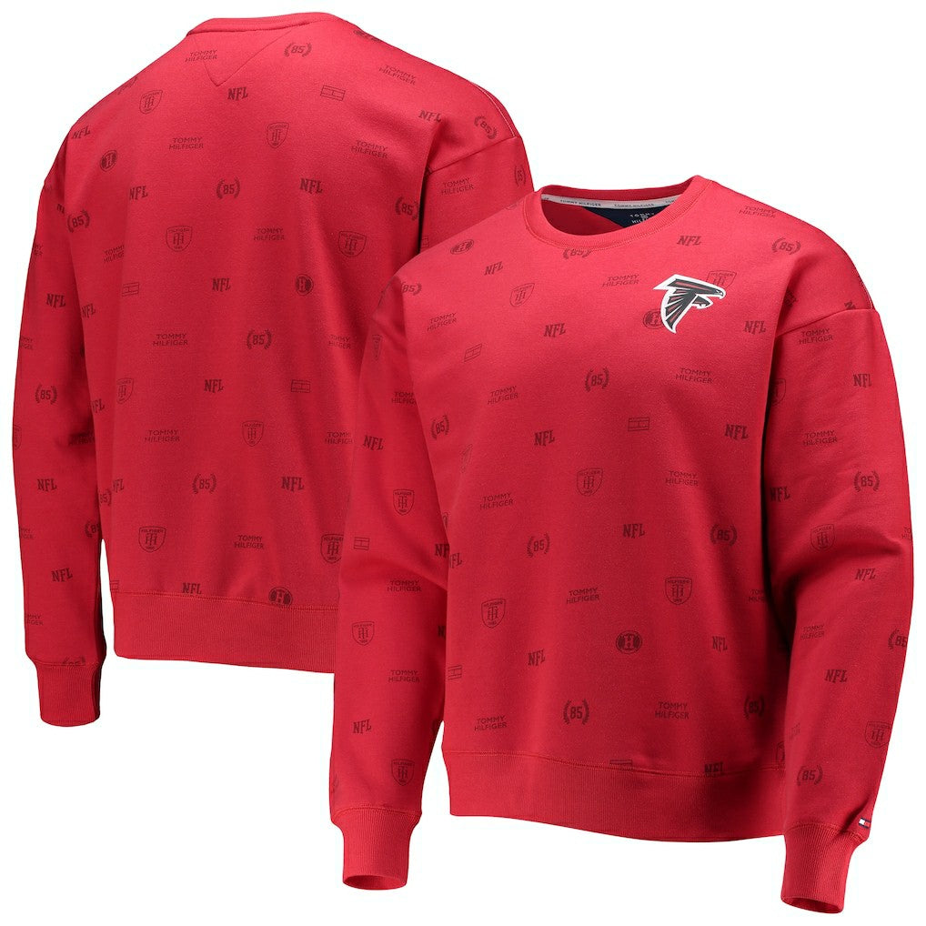 Atlanta Falcons Tommy Hilfiger Reid Graphic Pullover Sweatshirt - Red cheap