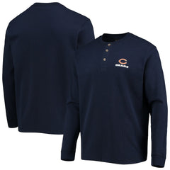 Chicago Bears Dunbrooke Logo Maverick Thermal Henley Long Sleeve T-Shirt - Navy for sale