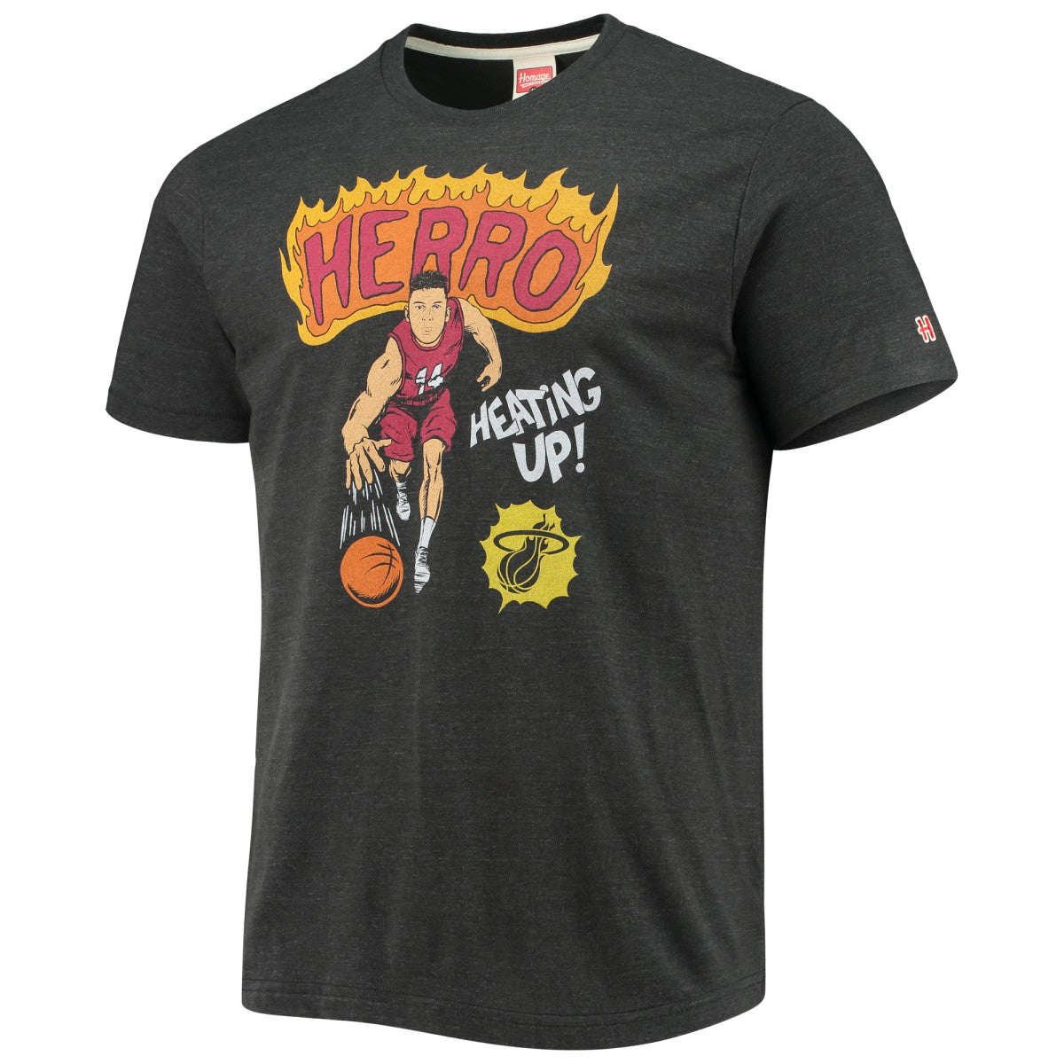 Tyler Herro Miami Heat Homage Comic Book Player Tri-Blend T-Shirt - Charcoal cheap