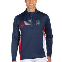 Detroit Tigers Antigua Liberty Quarter-Zip Pullover Jacket - Navy
