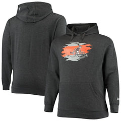 Cleveland Browns New Era Big & Tall Primary Logo Pullover Hoodie - Charcoal on sale