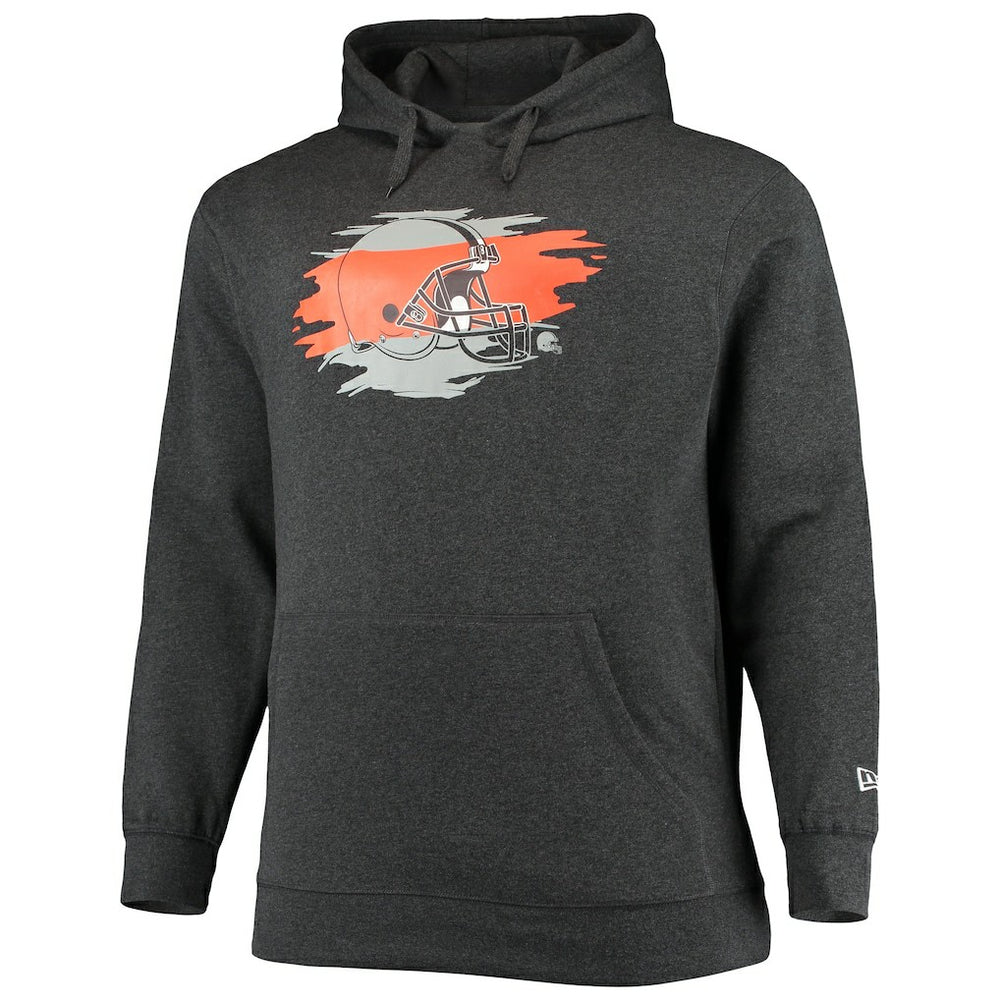 Cleveland Browns New Era Big & Tall Primary Logo Pullover Hoodie - Charcoal on sale
