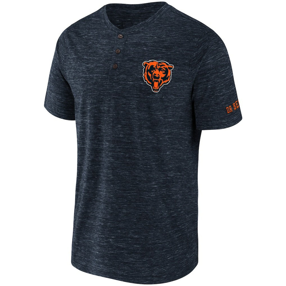 Chicago Bears NFL x Darius Rucker Collection Slub Henley T-Shirt - Navy discount