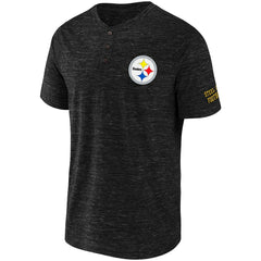 Pittsburgh Steelers NFL x Darius Rucker Collection Slub Henley T-Shirt - Black cheap
