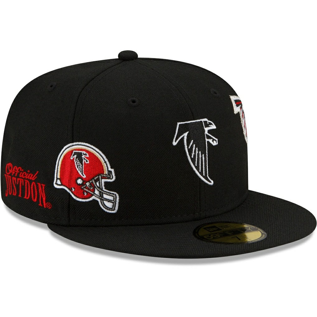 Atlanta Falcons New Era Just Don 59FIFTY Fitted Hat - Black for sale