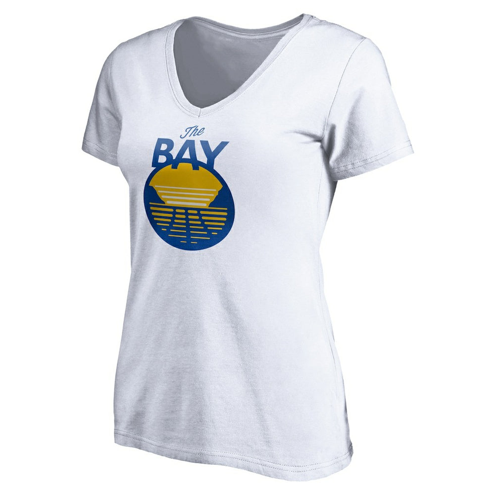 Golden State Warriors Women's The Bay Logo V-Neck T-Shirt sale - White shop