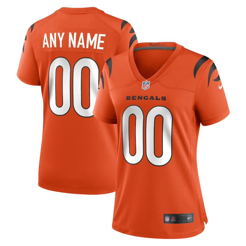 Cincinnati Bengals Women's Alternate Game Custom Jersey - Orange | Nike outlet