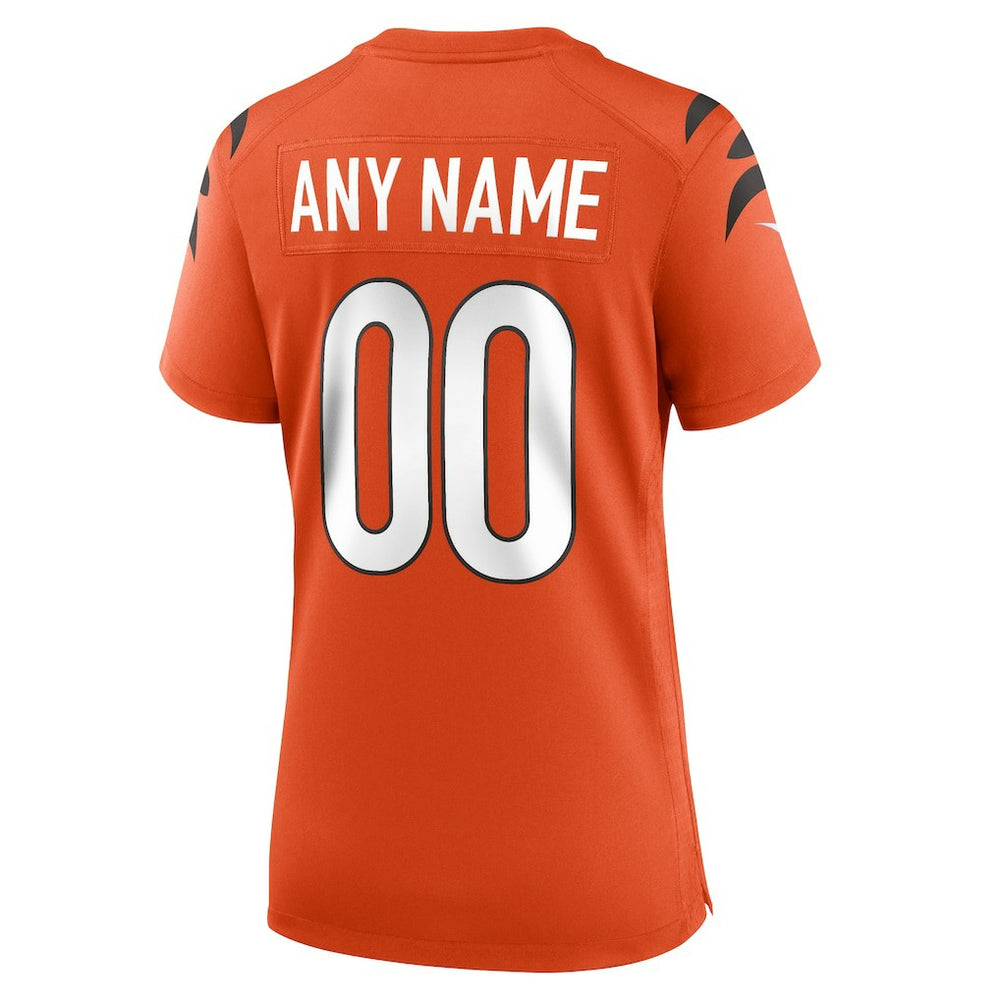 Cincinnati Bengals Women's Alternate Game Custom Jersey - Orange | Nike outlet