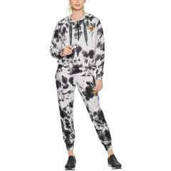 Minnesota Vikings DKNY Sport Women's Dakota Oversized Tie-Dye Half-Zip Hoodie - White/Black discount