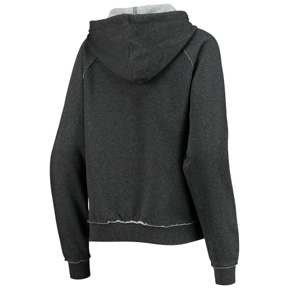 New Orleans Saints New Era Women's Script Fleece Raglan Pullover Hoodie - Charcoal cheap