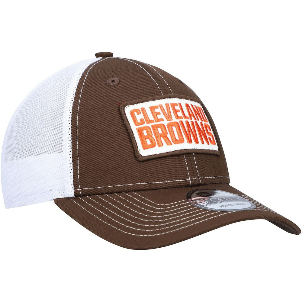 Cleveland Browns New Era 9FORTY Trucker Snapback Hat - Brown for sale