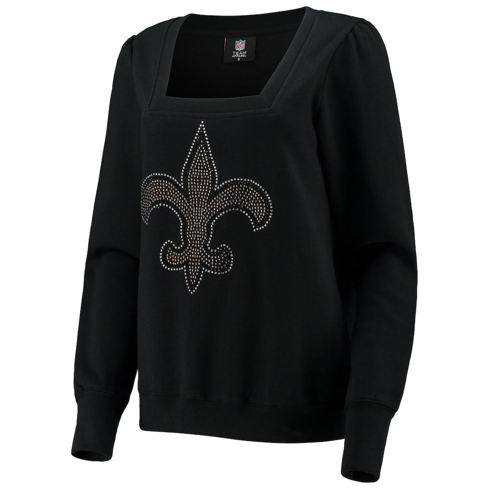 New Orleans Saints Cuce Women's Winners Square Neck Pullover Sweatshirt - Black online