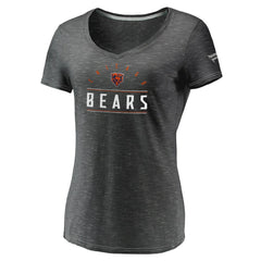 Chicago Bears Women's League Leader Space Dye V-Neck T-Shirt - Charcoal discount