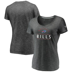 Buffalo Bills Women's League Leader Space Dye V-Neck T-Shirt - Charcoal online
