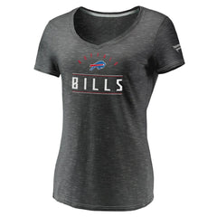 Buffalo Bills Women's League Leader Space Dye V-Neck T-Shirt - Charcoal online