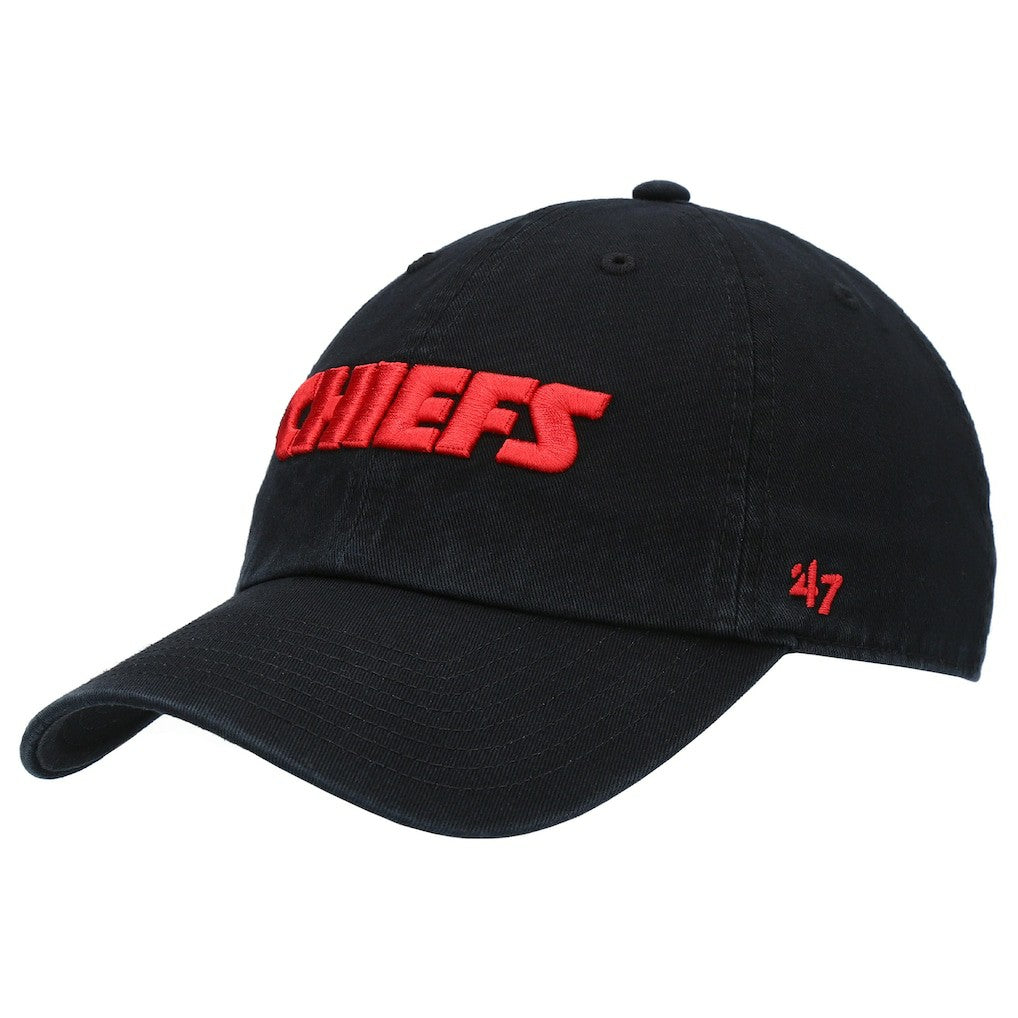 Kansas City Chiefs '47 Clean Up Script Adjustable Hat - Black sale