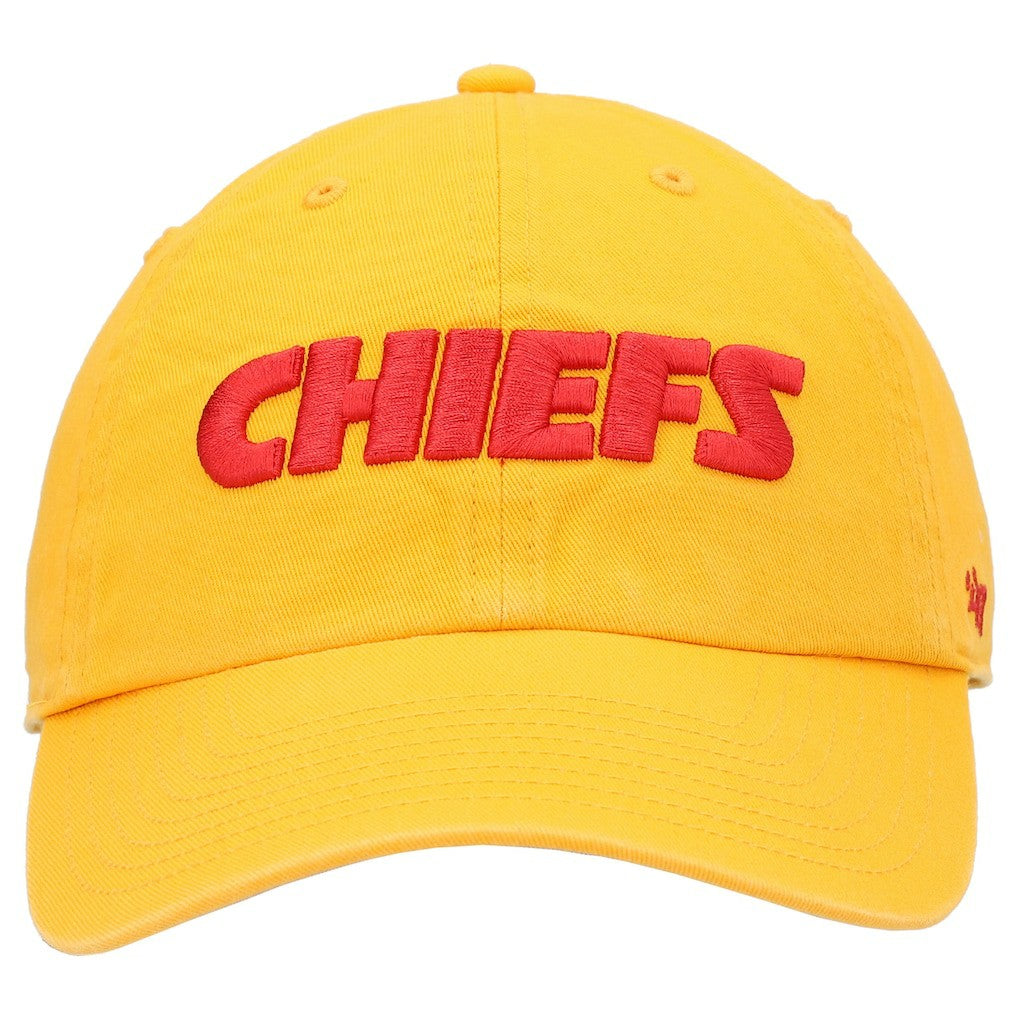 Kansas City Chiefs '47 Clean Up Script Adjustable Hat - Gold discount