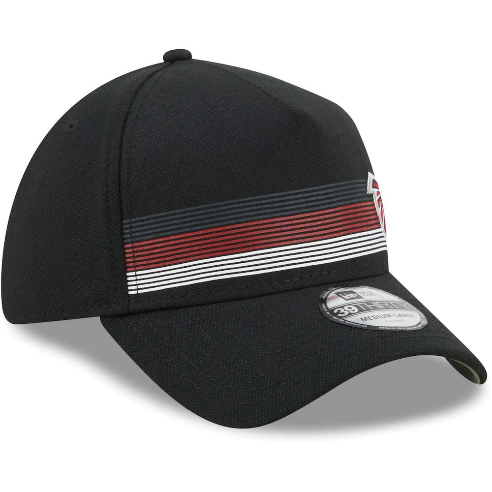 Atlanta Falcons New Era Flawless Stripe 39THIRTY Flex Hat - Black discount