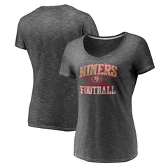 San Francisco 49ers Women's Hometown Space-Dye V-Neck T-Shirt - Heathered Charcoal online