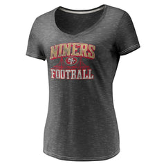 San Francisco 49ers Women's Hometown Space-Dye V-Neck T-Shirt - Heathered Charcoal online