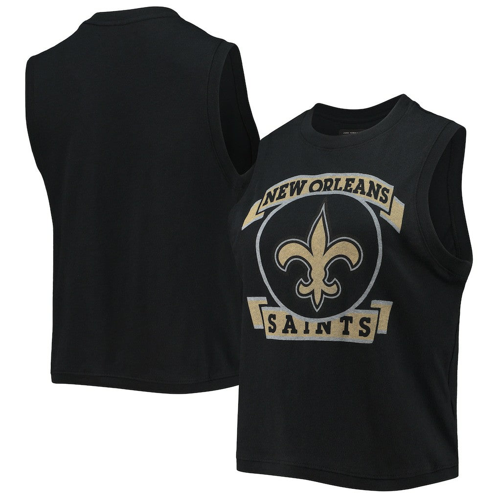 New Orleans Saints Junk Food Women's Rib Ranger Muscle Tank Top - Black on sale