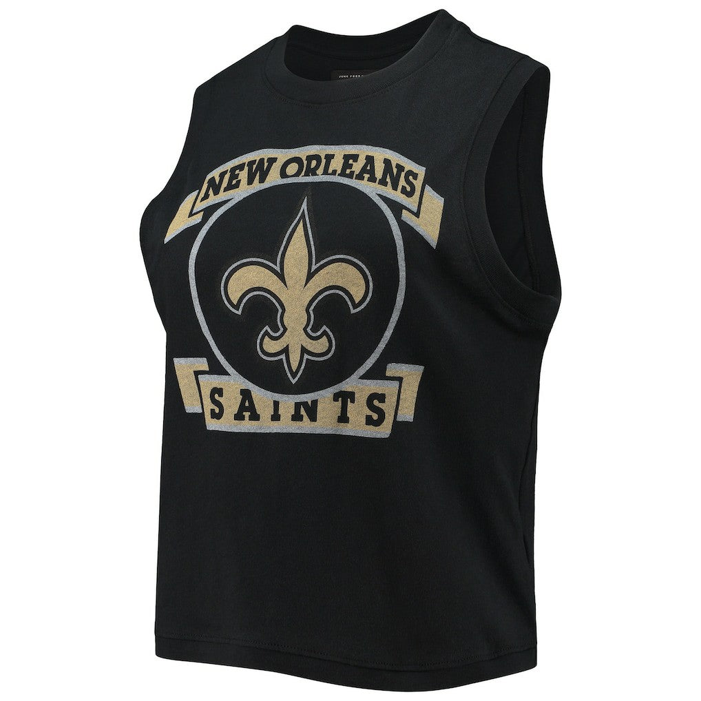 New Orleans Saints Junk Food Women's Rib Ranger Muscle Tank Top - Black on sale