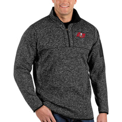 Tampa Bay Buccaneers Antigua Fortune Big & Tall Quarter-Zip Pullover Jacket - Heathered Black for sale