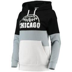 Chicago White Sox G-III Sports by Carl Banks Women's Block and Tackle Colorblock Pullover Hoodie - Black/Gray
