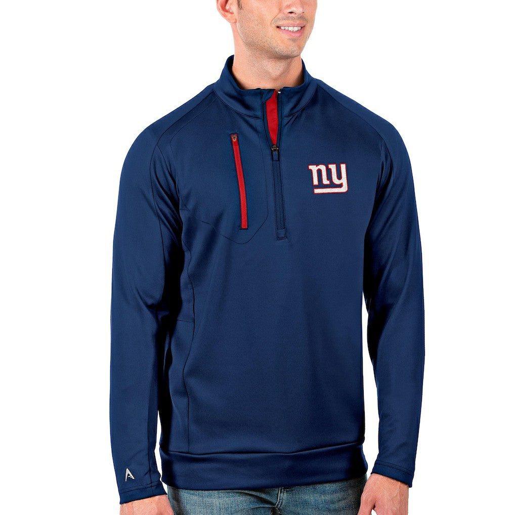 New York Giants Antigua Generation Quarter-Zip Pullover Jacket - Royal/Red sale