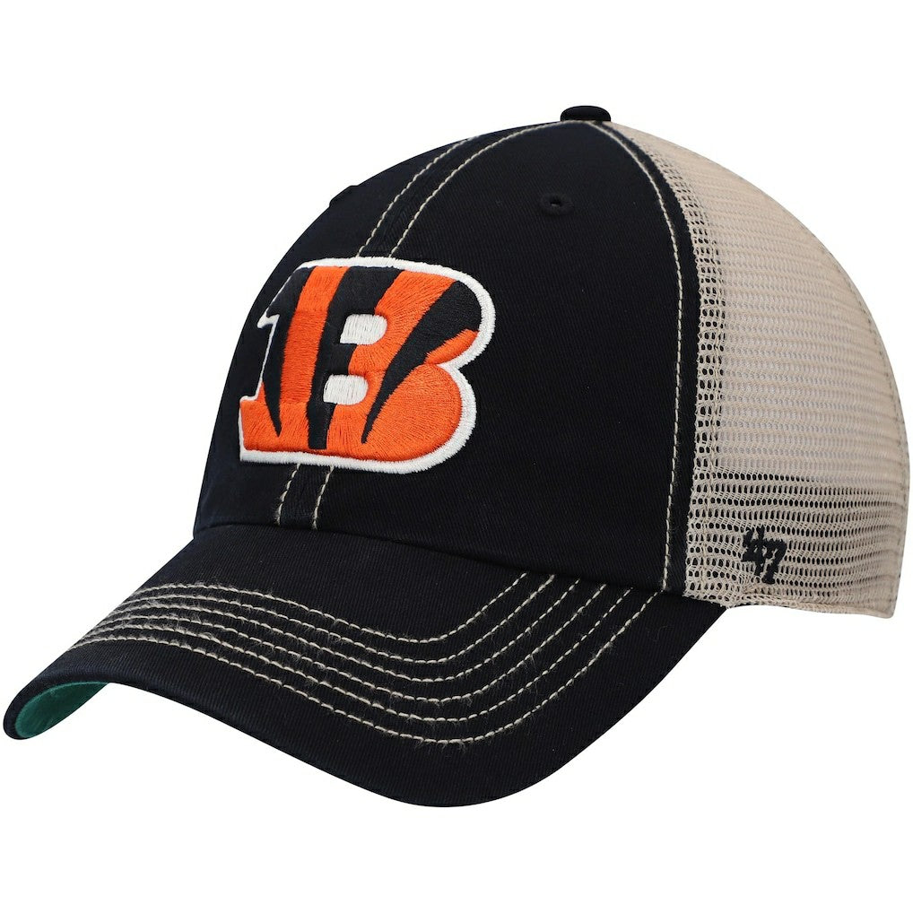 Cincinnati Bengals '47 Trawler Trucker Clean Up Snapback Hat - Black/Natural discount