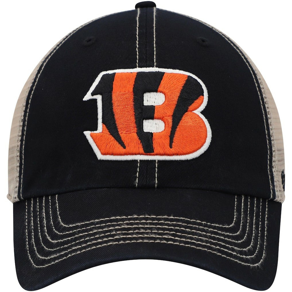 Cincinnati Bengals '47 Trawler Trucker Clean Up Snapback Hat - Black/Natural discount