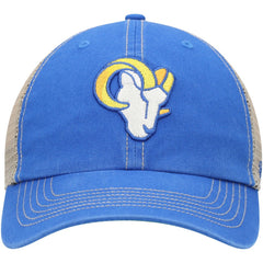 Los Angeles Rams '47 Head Trawler Trucker Clean Up Snapback Hat - Royal/Natural discount