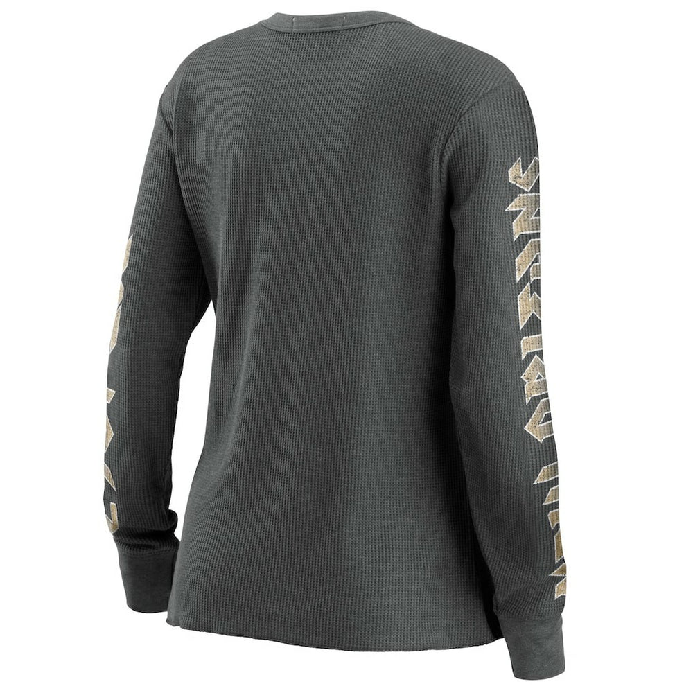 New Orleans Saints WEAR by Erin Andrews Women's Long Sleeve Thermal T-Shirt - Gray for sale