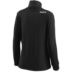 New Orleans Saints WEAR by Erin Andrews Women's Long Sleeve Tri-Blend Turtleneck T-Shirt - Black on sale