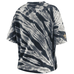 New Orleans Saints WEAR by Erin Andrews Women's Tie-Dye T-Shirt - Black cheap