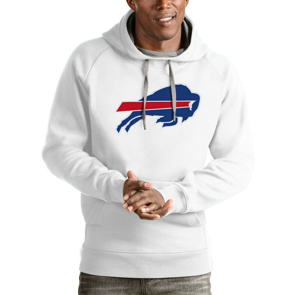 Buffalo Bills Antigua Victory Pullover Hoodie - White on sale