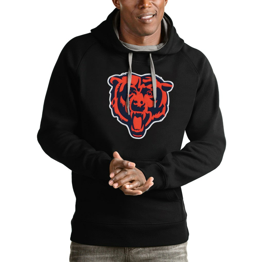 Chicago Bears Antigua Victory Pullover Hoodie - Black sale