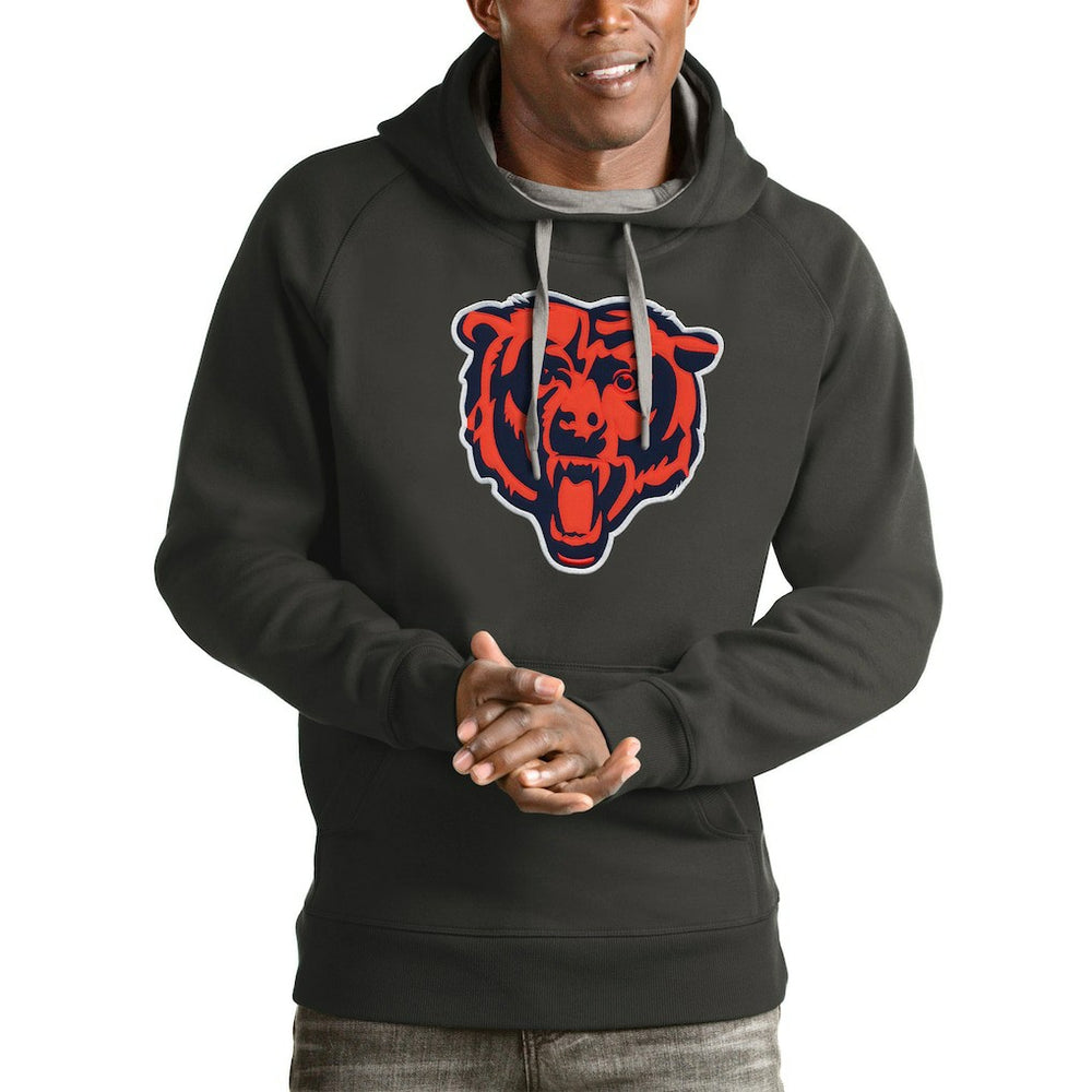 Chicago Bears Antigua Victory Pullover Hoodie - Charcoal discount
