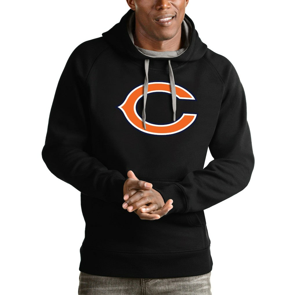 Chicago Bears Antigua Victory Pullover Hoodie - Black discount