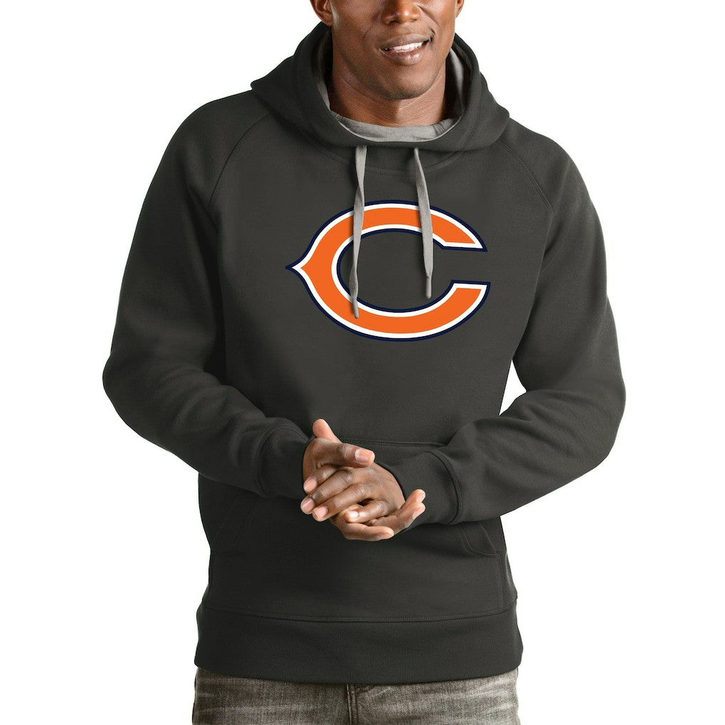 Chicago Bears Antigua Victory Pullover Hoodie - Charcoal sale