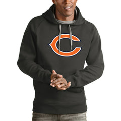 Chicago Bears Antigua Victory Pullover Hoodie - Charcoal sale