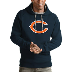 Chicago Bears Antigua Logo Victory Pullover Hoodie - Navy on sale
