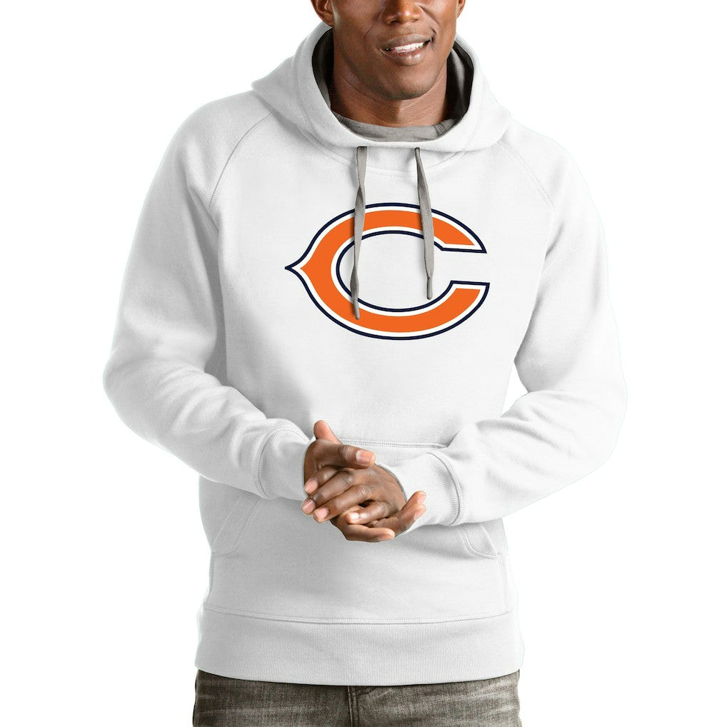 Chicago Bears Antigua Victory Pullover Hoodie - White cheap
