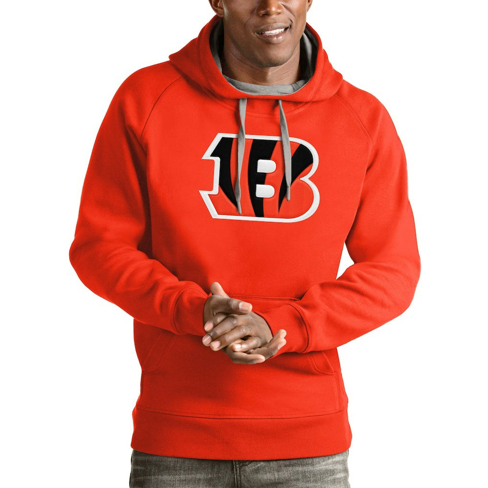 Cincinnati Bengals Antigua Logo Victory Pullover Hoodie - Orange sale