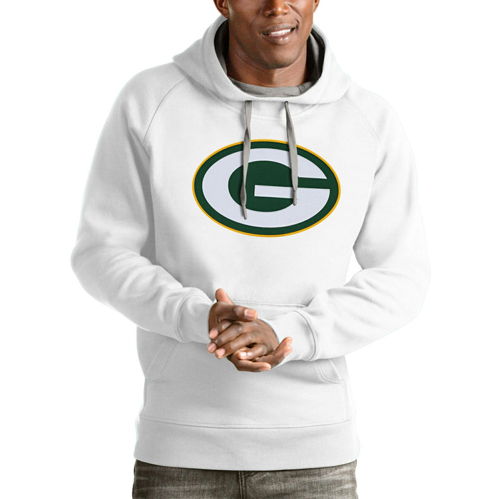 Green Bay Packers Antigua Victory Pullover Hoodie - White cheap